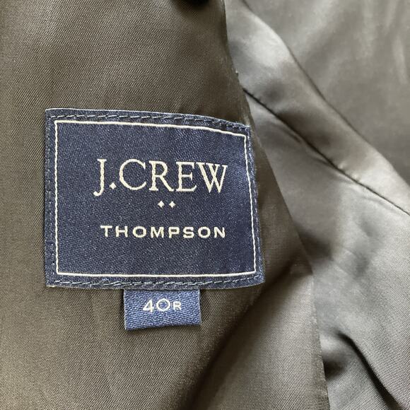 J. Crew Men’s Thompson Suit Jacket 40R Wool Black Blazer Formal Wedding Prom - Picture 7 of 8